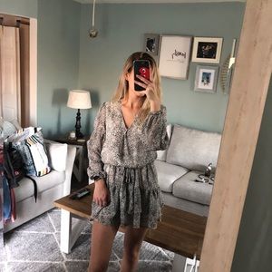 Dynamite leopard tie dress